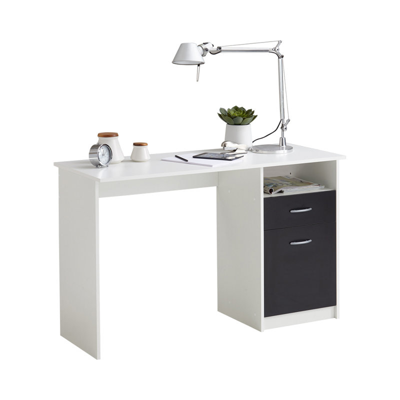 Garry Writing Desk, White/Black