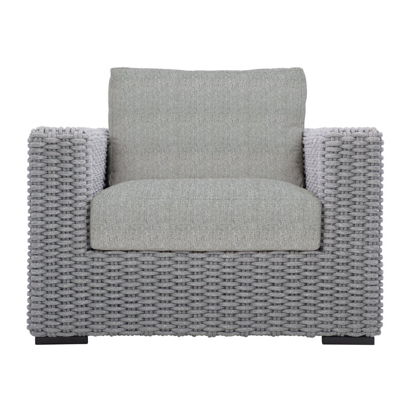Capri Outdoor Lounge Chair, Light Grey/Dark Grey Linen 6032-110