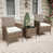 Beige Cushion/Brown Frame