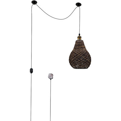 1 - Light Brown Caged Pendant