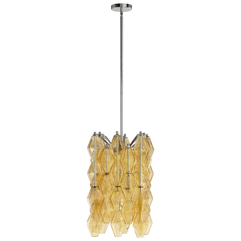 Lustre géométrique unique à 4 lumières Boho