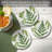 Ferns II 4-Pack Round Absorbent Stone Coasters