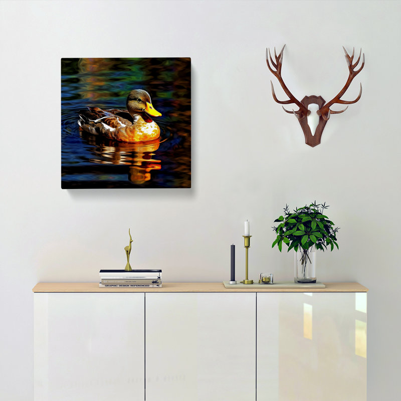 Duck Digital No.1 - Wrapped Canvas - Framed Print