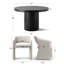 Ensemble de table de salle à manger pour 4 personnes avec table ronde en bois massif et 4 chaises rembourrées imperméables-352268115-352268141