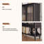 Vitrines en bois massif noir et verre-121577079-121577078