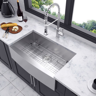 Farmhouse / Apron Single Bowl Stainless Steel Kitchen Sink -  Rainlex, RX-SS03-3320