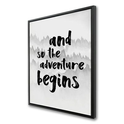 And so the adventure begins - White Mountains Framed Canvas