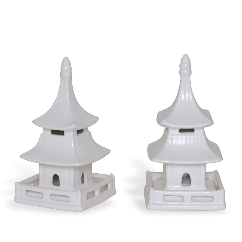 2 Piece Pagoda Objects Set