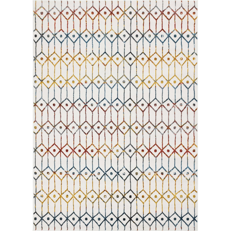 Okemah Geometric Indoor Rug, Rectangle 7'1" x 10'