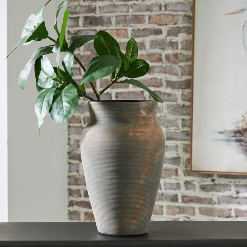 Maliki Vase, 15" H x 9.8" W x 9.8" D