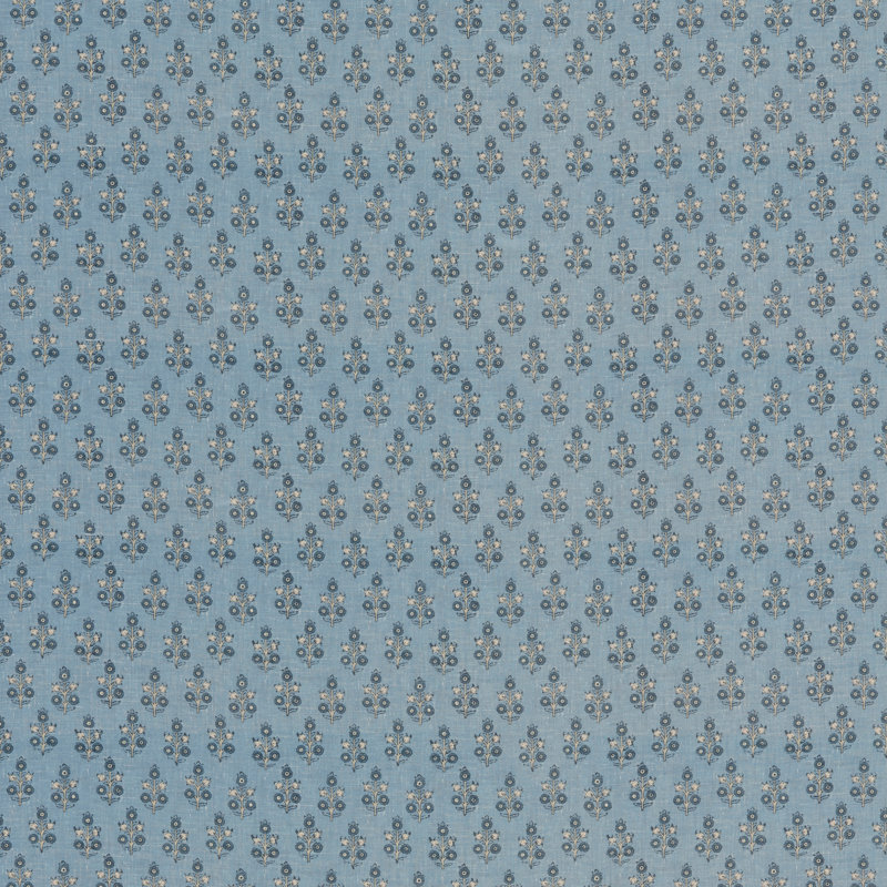 House Small Prints Poppy Sprig Fabric, Blue