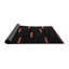Tapis de zone noir/orange contemporain-759077294