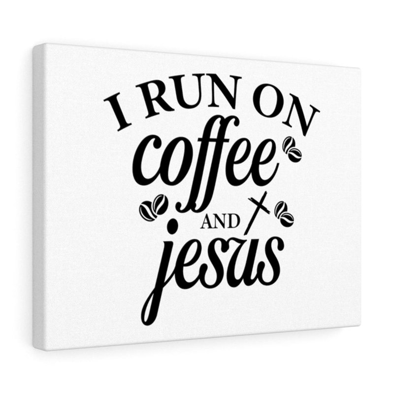 Run On Coffee - Wrapped Canvas Print, 46cm H x 61cm W
