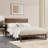 Minimalist Solid Wood Platform Bed with Tall Headboard, Sturdy Construction-1535199513