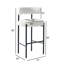 30" Bouclé Upholstered Bar Stool with Curved Back and Metal Frame-655875541-655875536