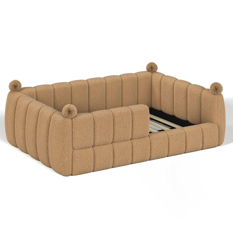 Lit tapissier pour enfants avec rails de sécurité