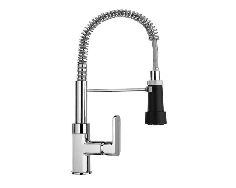 Piralla Ovo Pull Down Kitchen Faucet, Chrome