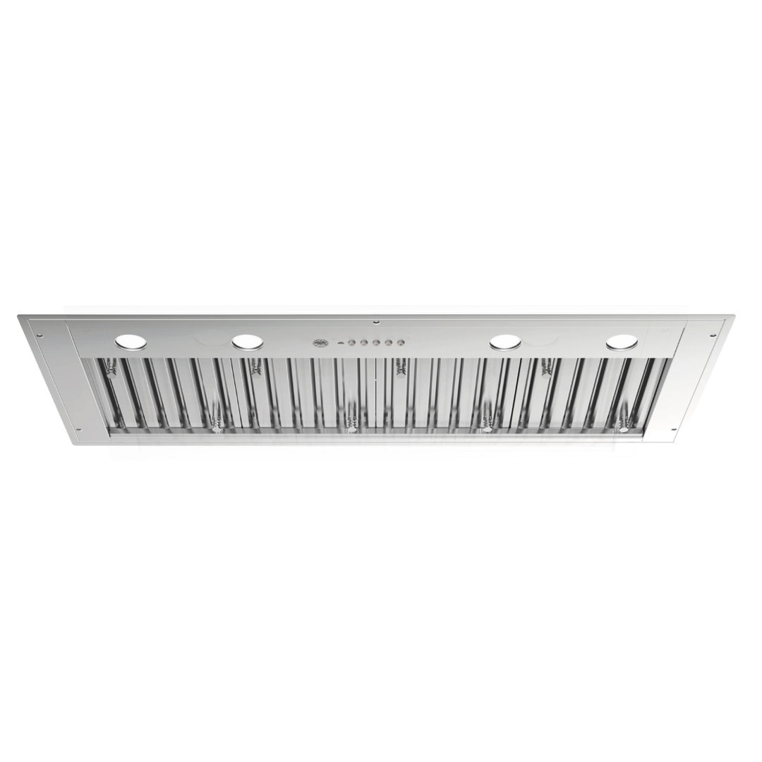 Bertazzoni 48" Stainless Steel 1200 CFM Ducted (Vented) Insert Range Hood with Baffle Filter Bertazzoni