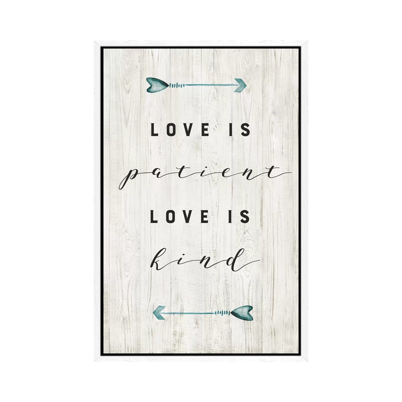 Love Is by Amanda Murray - Print on Canvas, 101.6cm H x 66.04cm W x 3.81cm D, White Framed