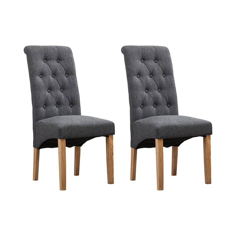 Anya 46.5cm H Tufted Upholstered Side Chair, Grey, 2