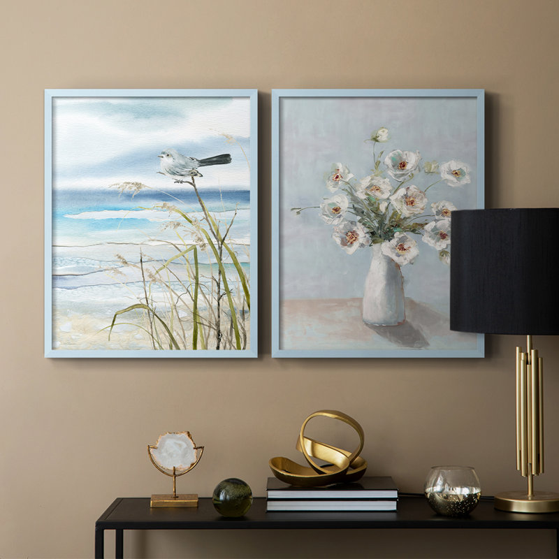 Seaside Rest II - reproduction encadrée de qualité supérieure - prête à être accrochée - aucun clou requis - aucun clou requis