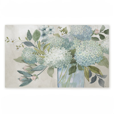 Paillasson Blue Hydrangeas Galore, par Nan, 18 po x 30 po