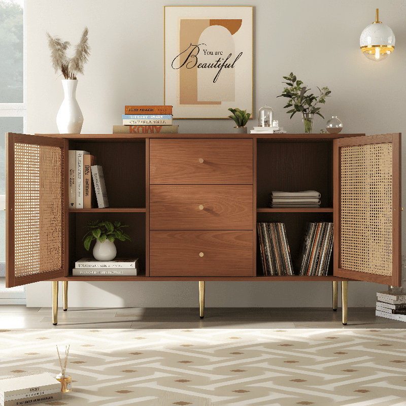 Iron 2 Doors 3 Drawers Sideboard