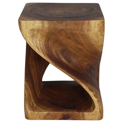 Twist End Table 18 X 18 X 23 In H Walnut