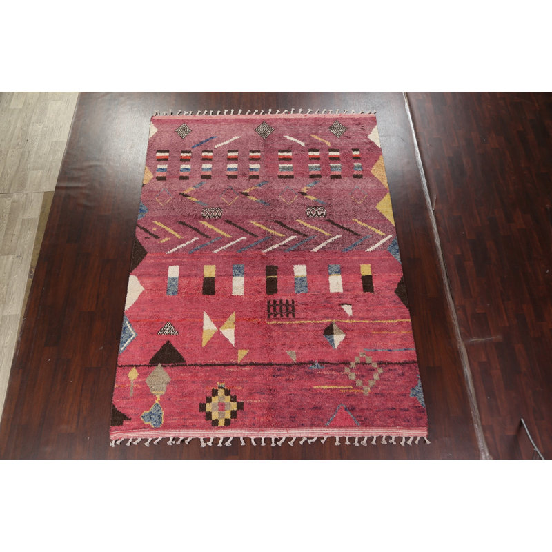 Tapis tribal marocain oriental noué à la main 8 x 11