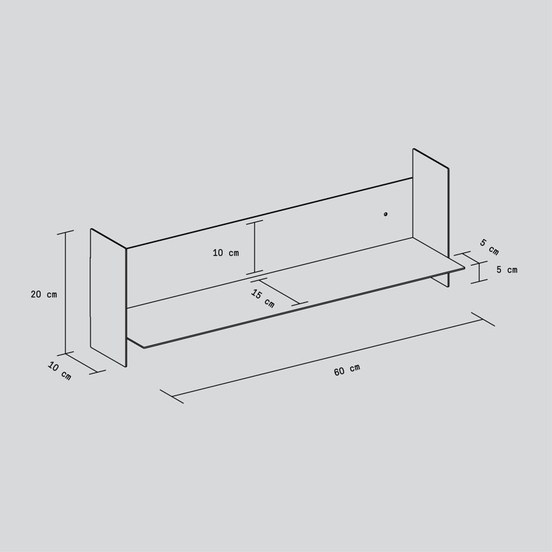 PLI Wall Shelf, Napoli Yellow, 23.62"W