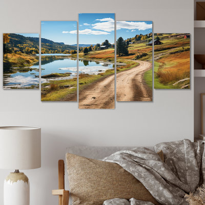 Vermont Mountain Landscape I - Landscapes Canvas Art Print - 5 Panels