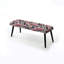 Banc rembourré floral noir-135447145