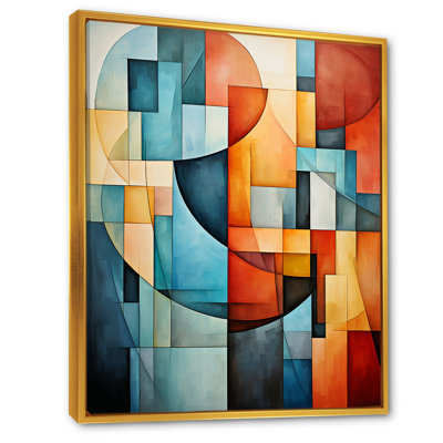 «Cubism Harmony Of Shapes I - Abstract Collages», art mural sur toile