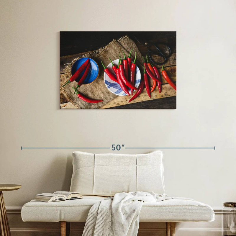 Yarlin Red Chilies, 24" H x 36" W