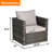 Outdoor Patio Furniture Sets Garden Rattan Chair Wicker Sofa Load 360 LBS 2 Person Seating Group-1303728067