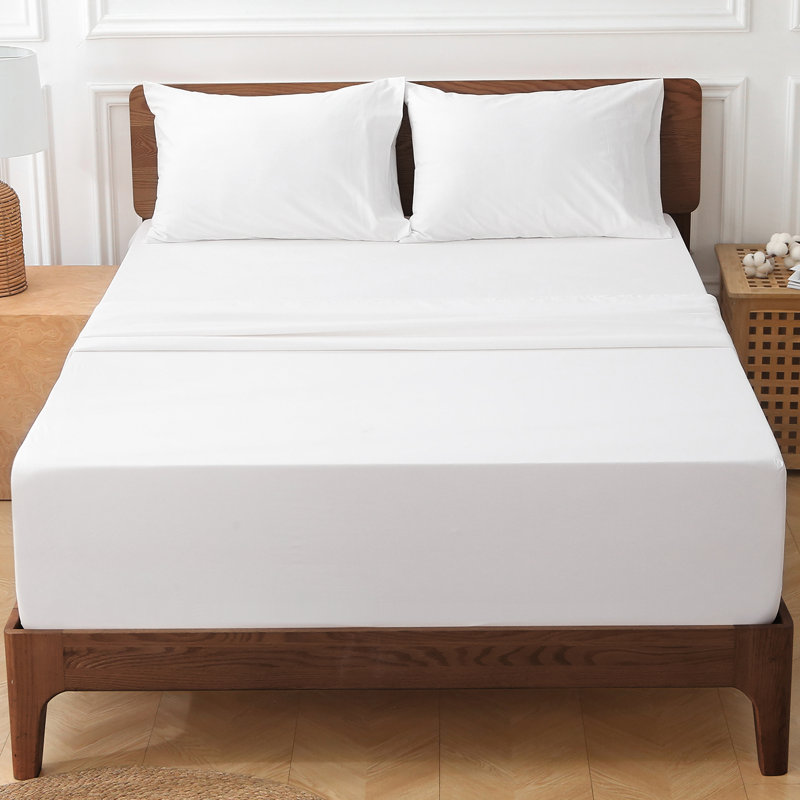 Hyprest 100% Cotton Floral Sheet Set with 18"–24" Extra Deep Pocket, Queen Sheet Set with 4 additional pieces, White