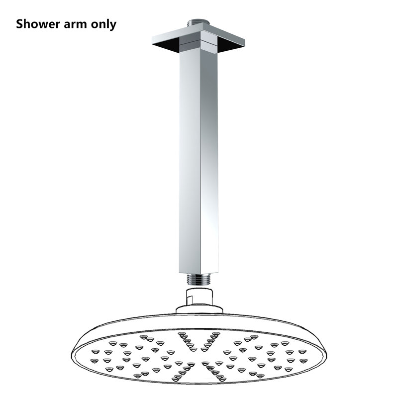 8" Metal Square Shower Arm ,Chrome