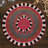 The Blitzen Round Beaded Placemats Set with Floral Center and Striped Border for Dining & Christmas Decor