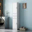 Grande armoire de rangement blanche de 70,87 po avec 2 portes et 2 tiroirs, unité de plancher étroite avec tablettes réglables pour la salle de bain, la cuisine et le salon | Idée cadeau