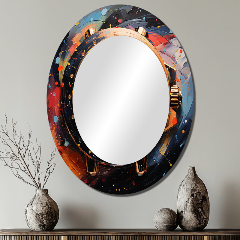 Langsa - Miroir tendance en métal, 40 po x 30 po