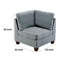 Canapé d'angle modulaire Gladyne 32 po, chenille gris doux, bois massif-349762074