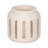 Decorative Round Lantern Hurricane With Vertical Open Slats - Modern Decorative Candle Holder For Tabletop Styling And Inspired Display - 8", White