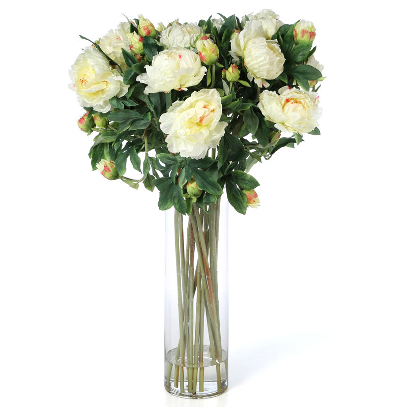 Arrangement floral pivoines géant en vase