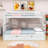 Twin XL Over Queen Bunk Bed with Twin Trundle, Guardrails and Ladder-751722226