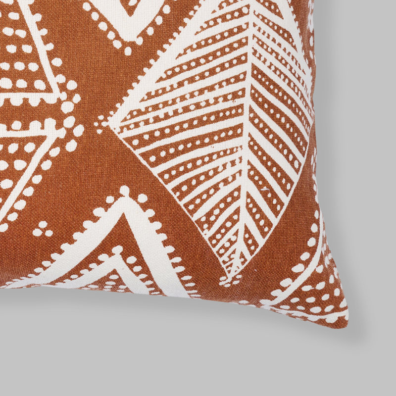 Coussin Meachie Artisan Mirage, Terre cuite / arabesque