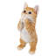 Statue de chaton marbré enjoué