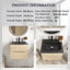 Meuble-lavabo mural 24 po avec panneau de particules en chêne Evita