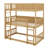 Triple Wood Bunk Bed, With Ladders, Guardrails Detachable Bunk Bed-2084820188