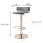 Tabouret pivotant gris et chrome