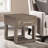 Aska Rectangular Side End Table With Drawer, USB Port, 24 Inch Gray